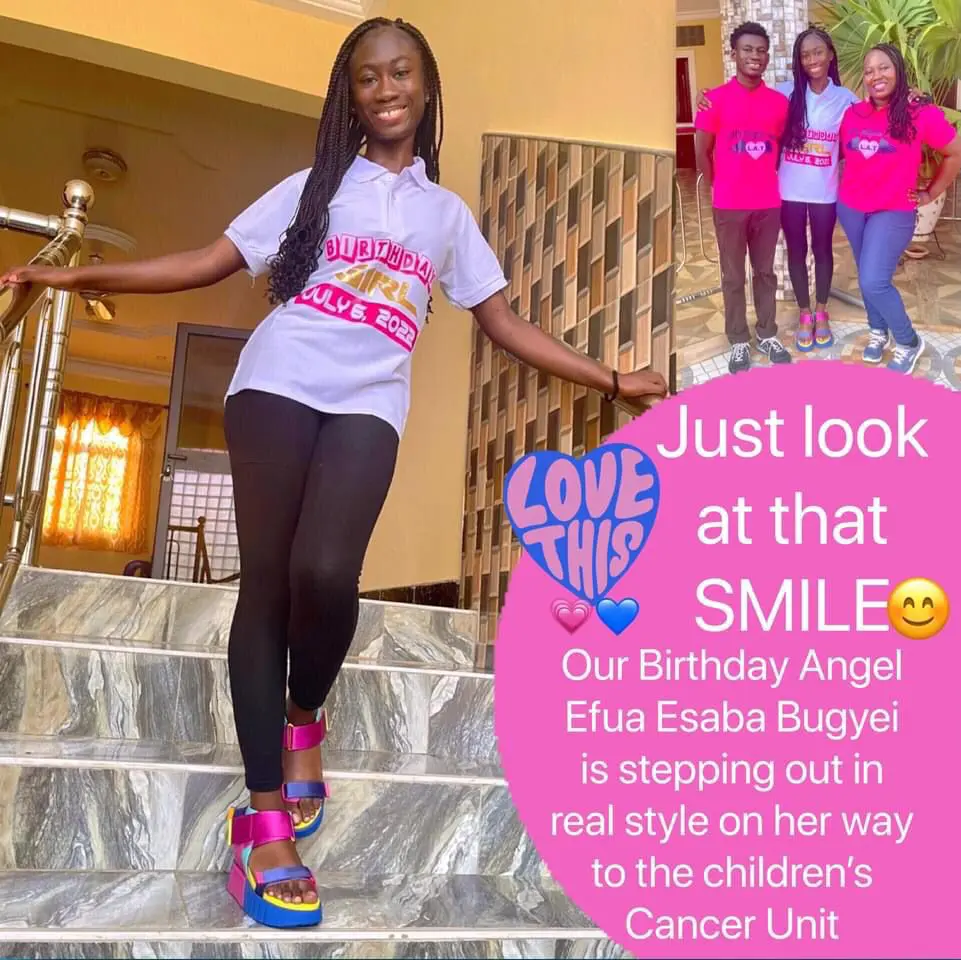 15-year-old Efua Bugyei celebrated her birthday with children at the Korle Bu Teaching Hospital